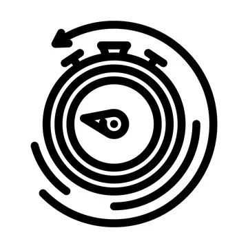 Recovery timer clock wellness line icon vector illustration Stockillustratie