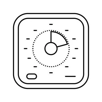 Recovery timer clock wellness line icon vector illustration Stock Illustration