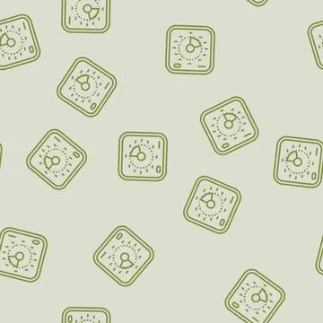 Recovery timer clock wellness line seamless pattern 스톡 일러스트
