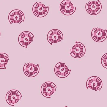 Recovery timer clock wellness line vector seamless pattern 스톡 일러스트