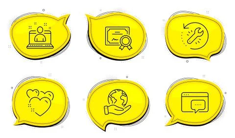 Recovery tool, Best manager and Heart icons set. Seo message sign. Backup info Stock Illustration