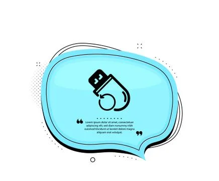 Recovery usb memory icon. Backup data sign. Restore information. Vector 스톡 일러스트