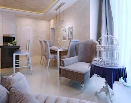 Recreation area in the kitchen Stock Illustration