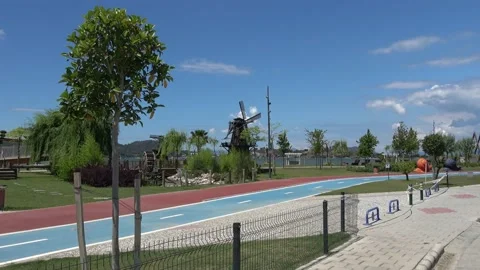 Recreation area locked down during quarantine Stock Footage 131912128
