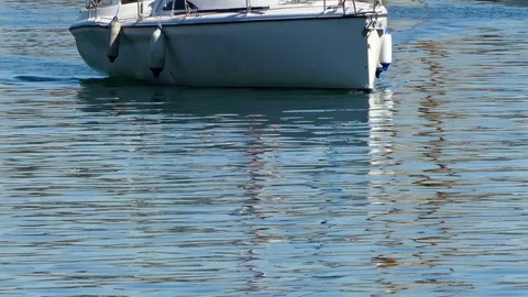 Recreation boat sailing. Stock Footage 75230759