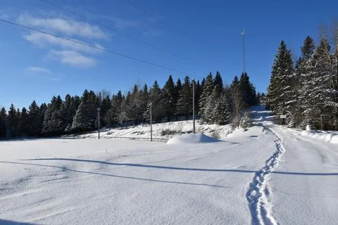 The recreation ground in winter Stock Photos
