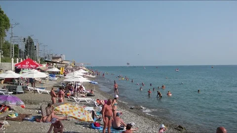 Recreation by the sea Stock Footage 106347705