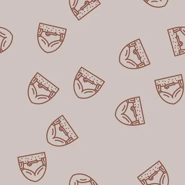 Recreation tent vacation line vector seamless pattern Stock Illustration