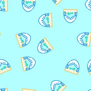 Recreation tent vacation vector seamless pattern Stock Illustration