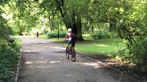Recreation time in the public park in Poland in the city of Wroclaw Stock Footage