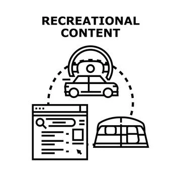 Recreational content creating virtual and outdoor experiences Ilustración de archivo
