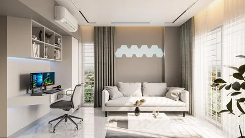 Recreational Entertainment Adding Fun and Games to Your Living Room Design Stock Illustration