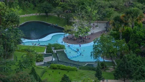 Recreational Park TIme Lapse Stock Footage 121709902