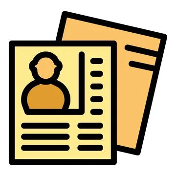 Recruiter evaluating candidate profile with resume and cover letter 스톡 일러스트