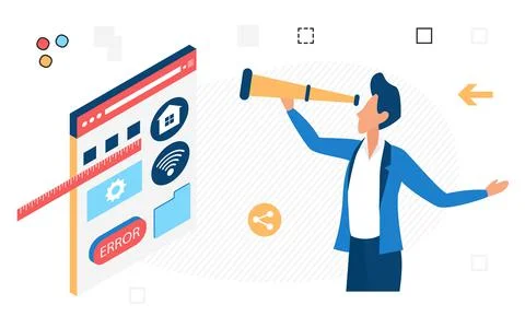 Recruiting and hiring website software engineer developer Stock Illustration