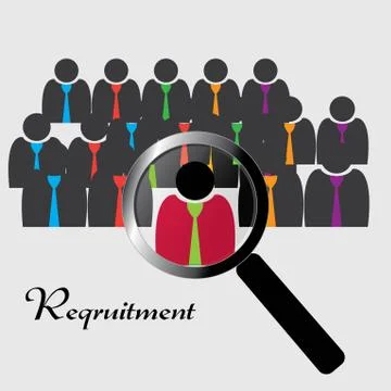 Recruiting a candidate Stock Illustration