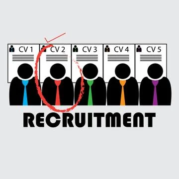 Recruiting an employee Stock Illustration