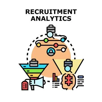 Recruitment analytics optimizing talent acquisition process Stock Illustration
