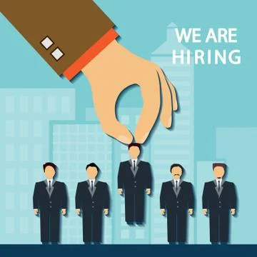 Recruitment a candidate Stock Illustration