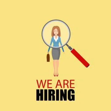 Recruitment concept vector illustration in flat design. Stock Illustration