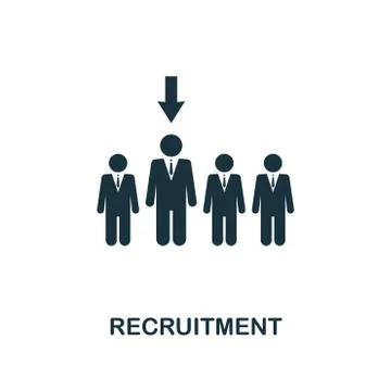 Recruitment creative icon. Simple element illustration. Recruitment concept Stock Illustration