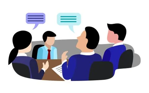 Recruitment flat illustration Stock Illustration