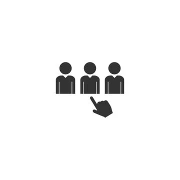 Recruitment icon flat Stock Illustration