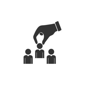 Recruitment icon flat Illustrazione stock