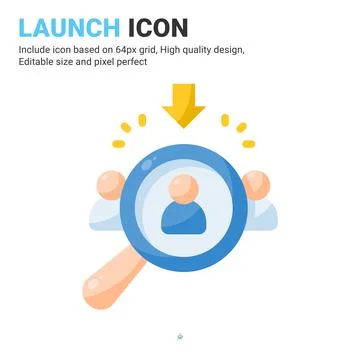 Recruitment icon vector with flat color style isolated on white background イラスト素材