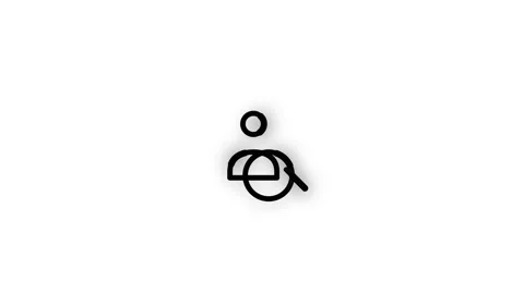 Recruitment Line Icon Animation Loop White Background Stock Footage 340190937