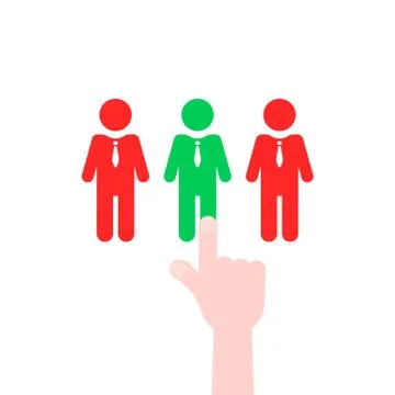 Recruitment process like employee select Stock Illustration