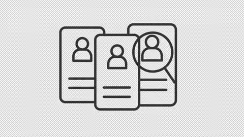 Recruitment process line animation Stock Footage 331848034
