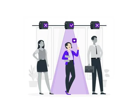 Recruitment process vector flat style design Stock Illustration