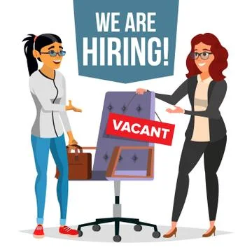 Recruitment Process Vector. Human Resources. Choice Of Employee. Office Chair Stockillustratie