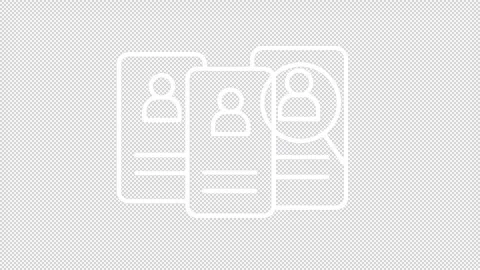 Recruitment process white line animation Stock Footage 333746695