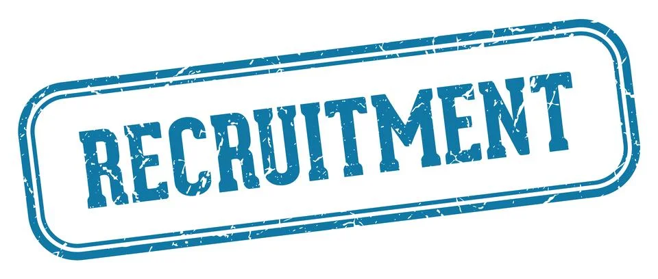 Recruitment stamp. recruitment rectangular stamp on white background Stock Illustration