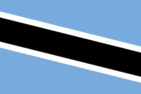 Rectagular flag cutout of Botswana Stock Illustration