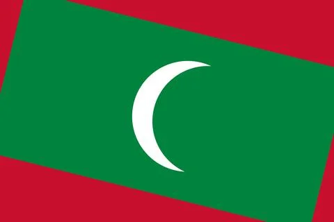 Rectagular flag cutout of Maldives Stock Illustration