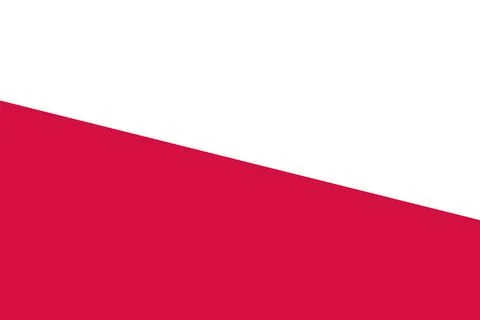 Rectagular flag cutout of Poland Stock Illustration