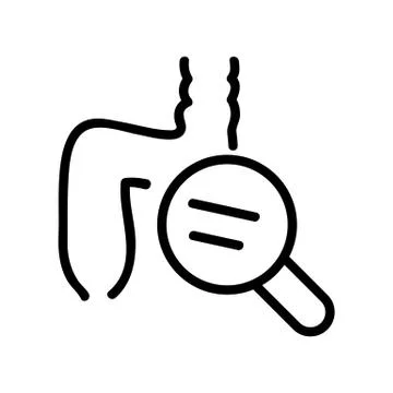 Rectal examination icon vector outline illustration Illustrazione stock