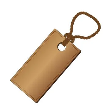 Rectangel brown tag. Vector EPS10 Stock Illustration