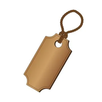 Rectangel brown tag. Vector EPS10 Stock Illustration