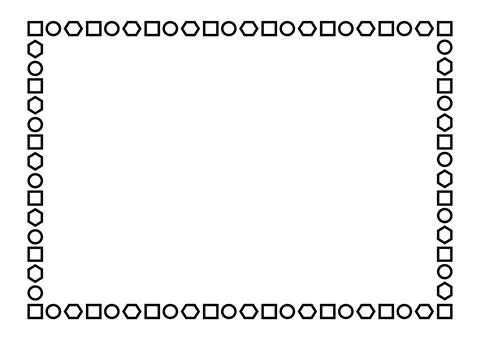 Rectangle a4 frame, border frame graphic simple, art line frame Stock-Illustration