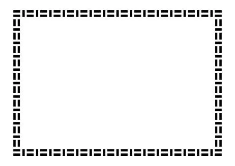 Rectangle a4 frame, border frame graphic simple, art line frame Stock Illustration