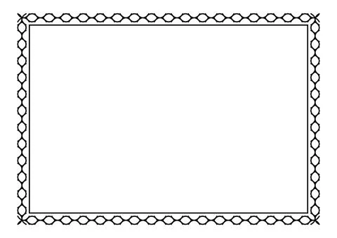 Rectangle a4 frame, border frame graphic simple, art line frame Stock Illustration