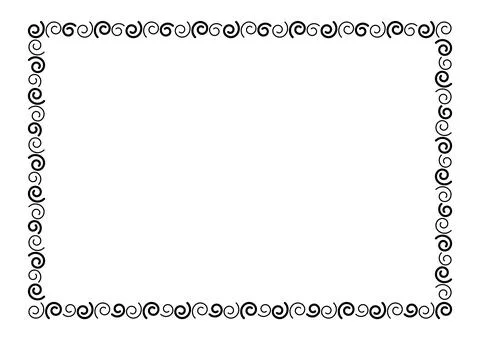 Rectangle a4 frame, border frame graphic simple, art line frame Stock Illustration