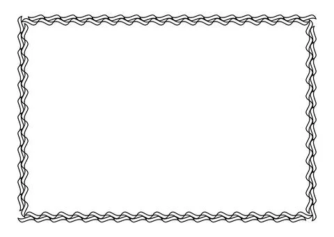 Rectangle a4 frame, border frame graphic simple, art line frame Stock Illustration