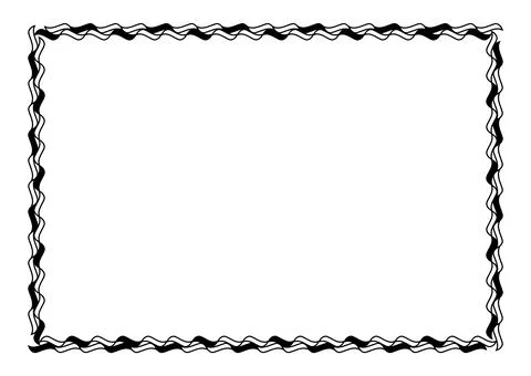 Rectangle a4 frame, border frame graphic simple, art line frame Illustrazione stock