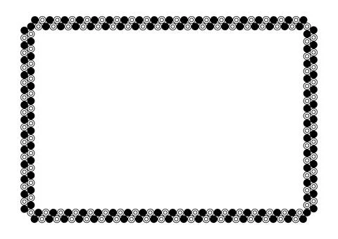 Rectangle a4 frame, border frame graphic simple, art line frame Illustrazione stock