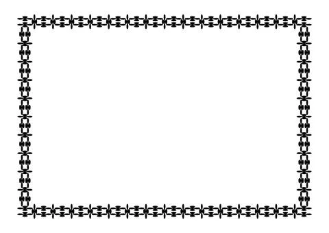 Rectangle a4 frame, border frame graphic simple, art line frame Stock Illustration
